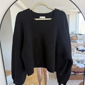 Topshop Black Crewneck Knit Sweater